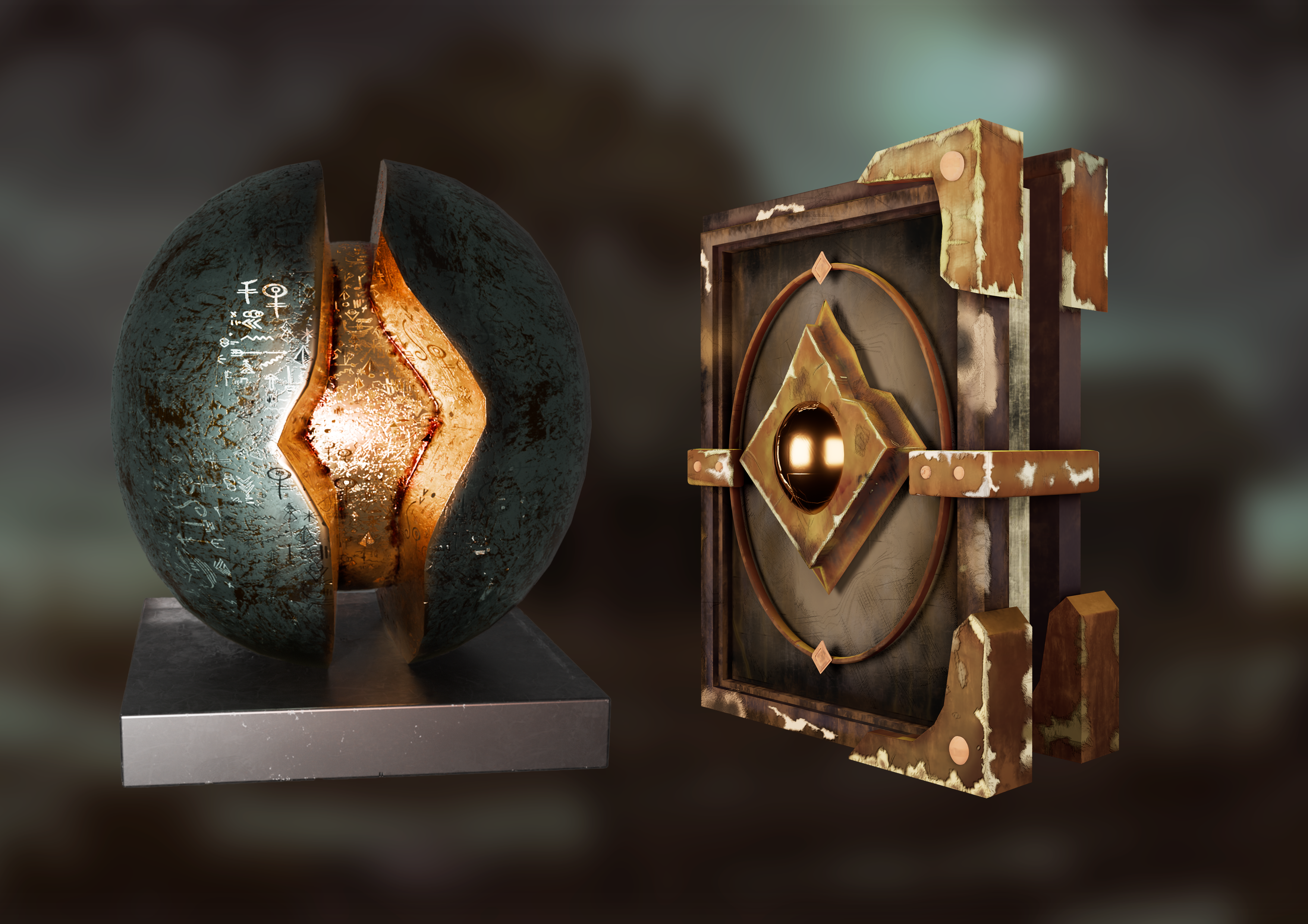 Collection of detailed, realistic 3D props